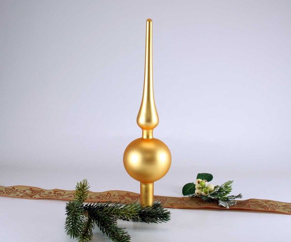 Christbaumspitze 28 cm Inkagold matt