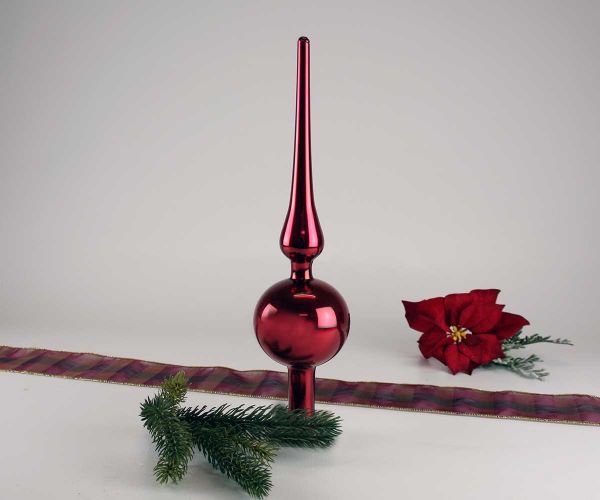 Christbaumspitze 28 cm Ochsenblut glanz
