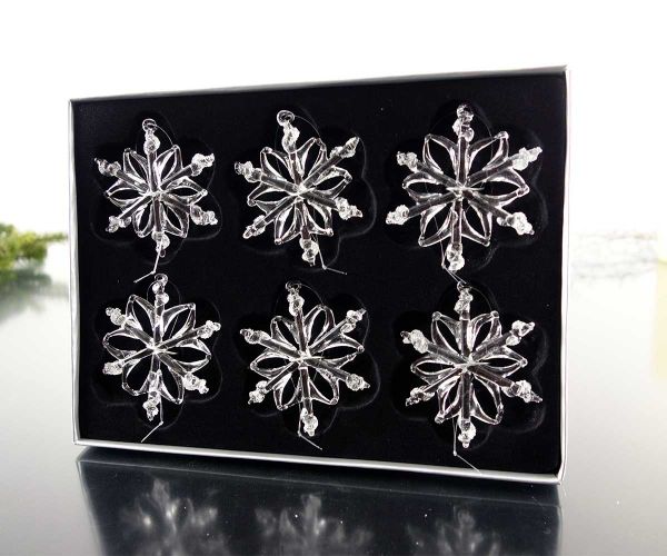 Schneeflocken 6er-Set 6,8cm