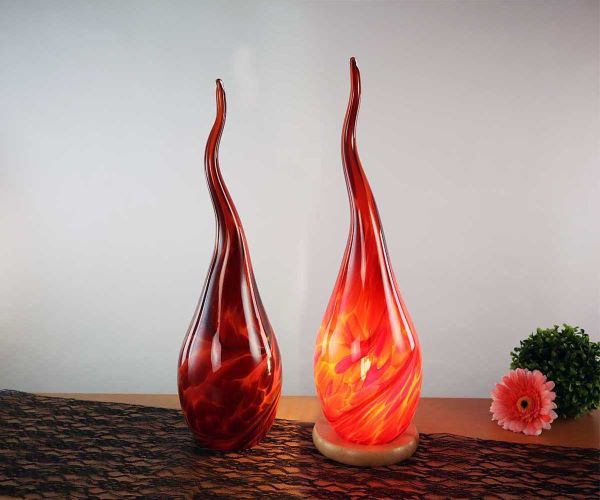 Flammenkugel schwarz orange