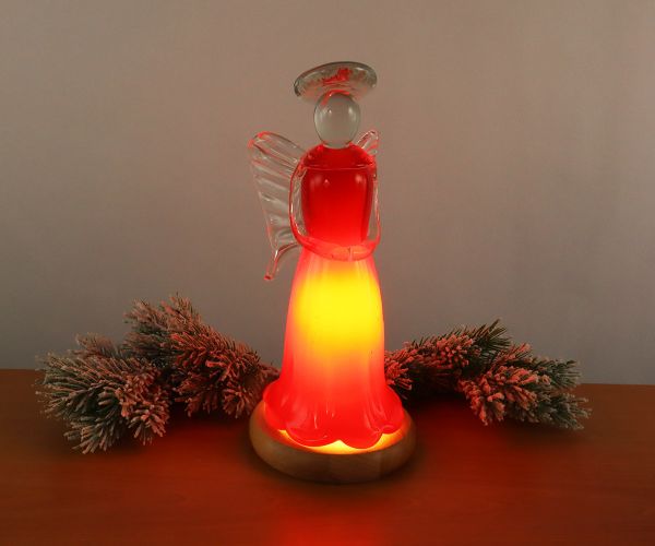 Glasfigur roter Engel