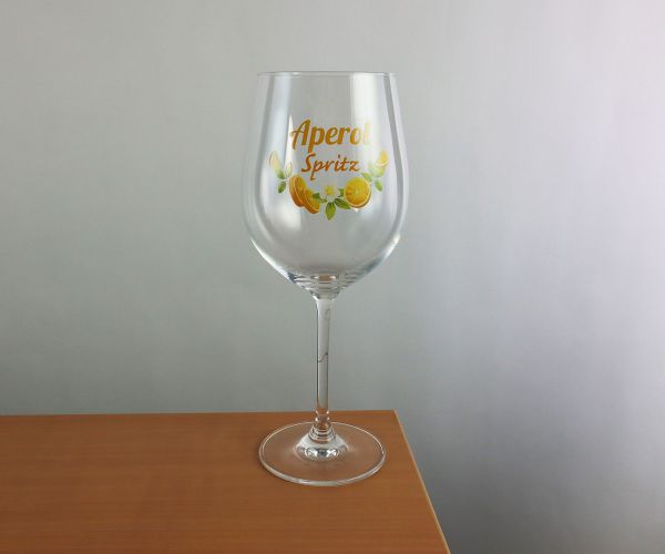 Aperol Glas mit Farbdruck