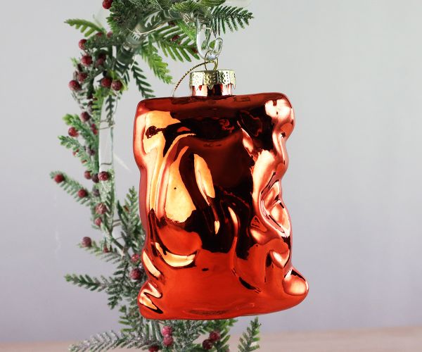 Weihnachtskugel Chipstüte orange