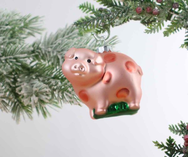 Weihnachtskugel Schwein