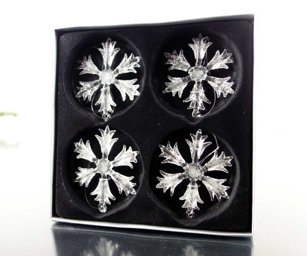 Schneeflocken 4er-Set 7,5cm