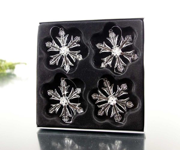 Schneeflocken 4er-Set 6,5cm