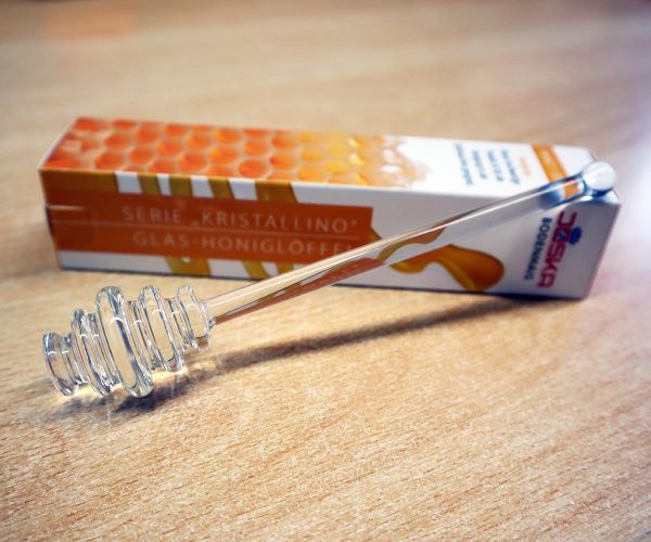 Glas-Honiglöffel im Geschenkkarton
