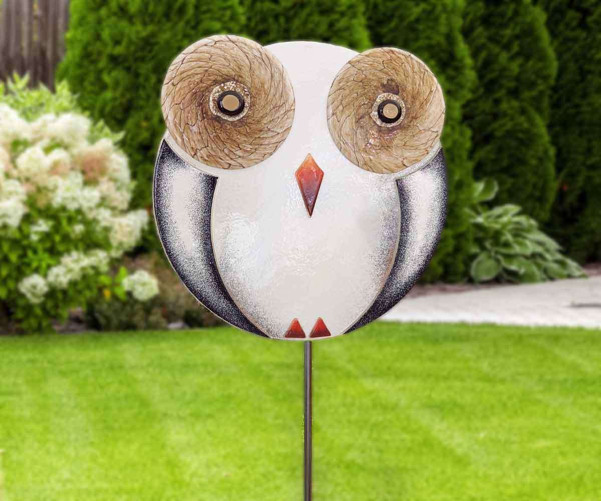 Design Toscano Garten-Eule 'Oskar' – Große Handbemalte Statue Aus Designerharz, Ca. 62 Cm Hoch