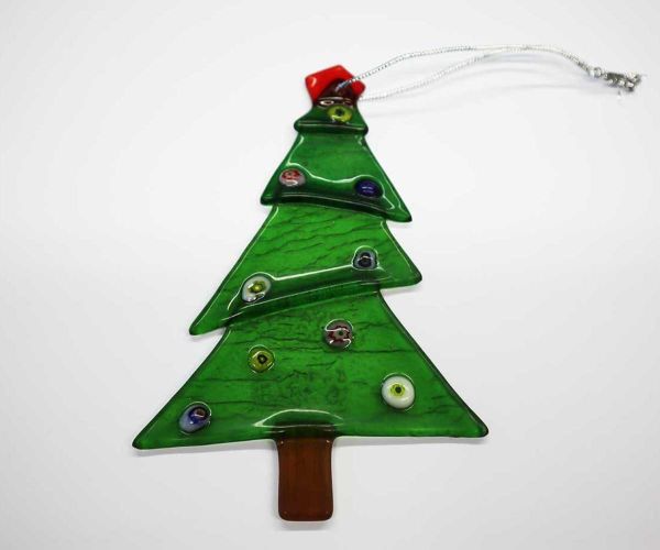 Mini-Weihnachtsbaum aus Glas zum Aufhängen