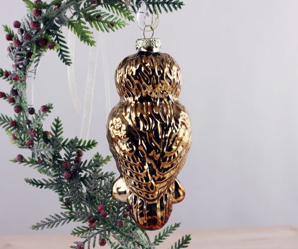 Weihnachtskugel Eule