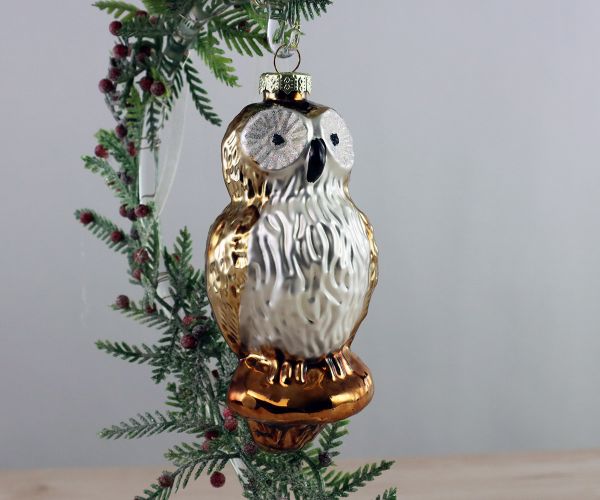 Weihnachtskugel Eule