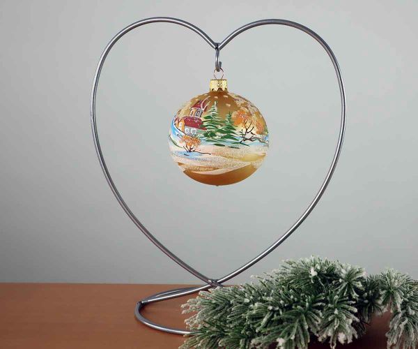 Handbemalte Weihnachtskugel mit Reh