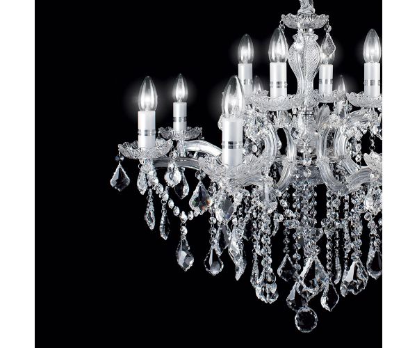 Maria Theresia verchromt mit Kristallbehang