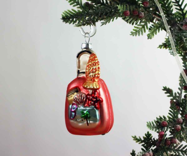Weihnachtskugel pinker Reisekoffer