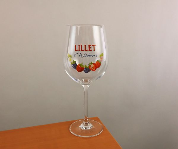 Lillet Glas mit Farbdruck