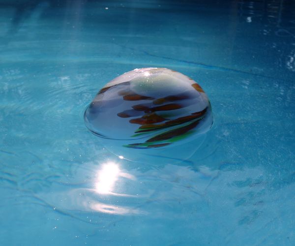 Schwimmlinse weiß