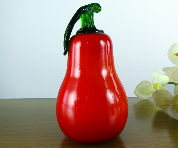 Rote Glas Birne