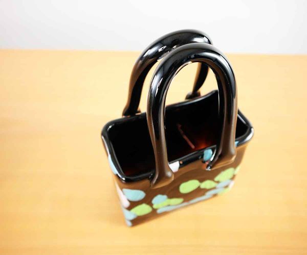 Handtasche aus Glas in schwarz bunt