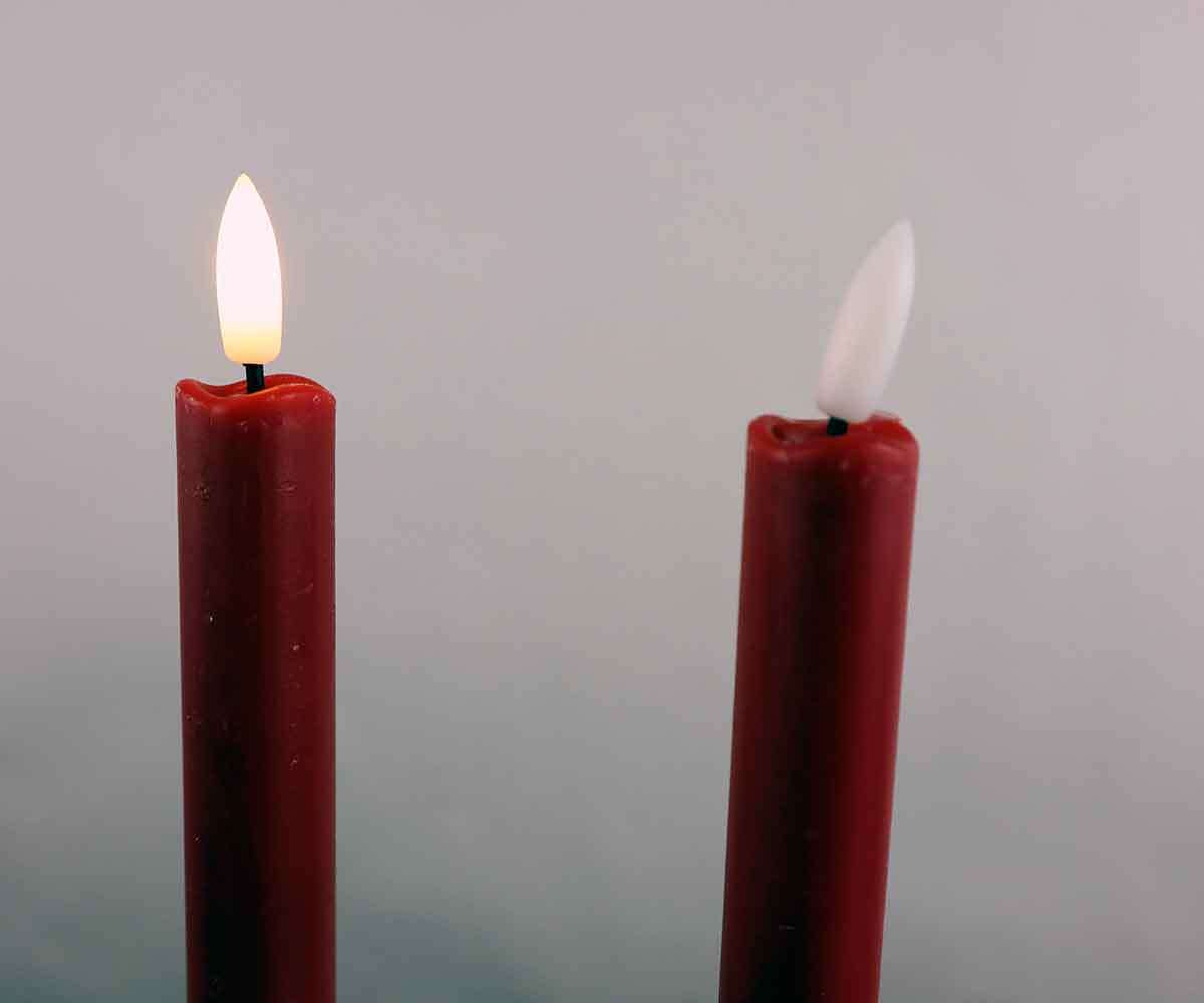 LED Stabkerze aus Echtwachs mit Timerfunktion
