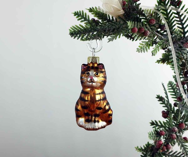 Weihnachtskugel Katze