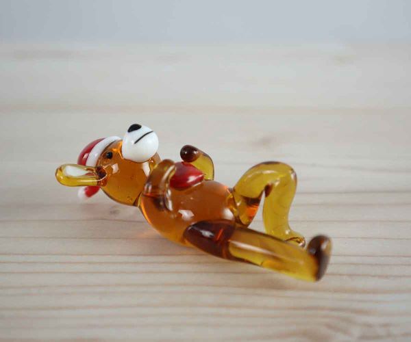 Glasfigur weihnachtlicher Teddy