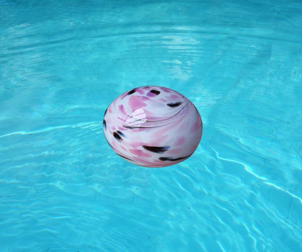 Schwimmkugel aus Glas in Lila