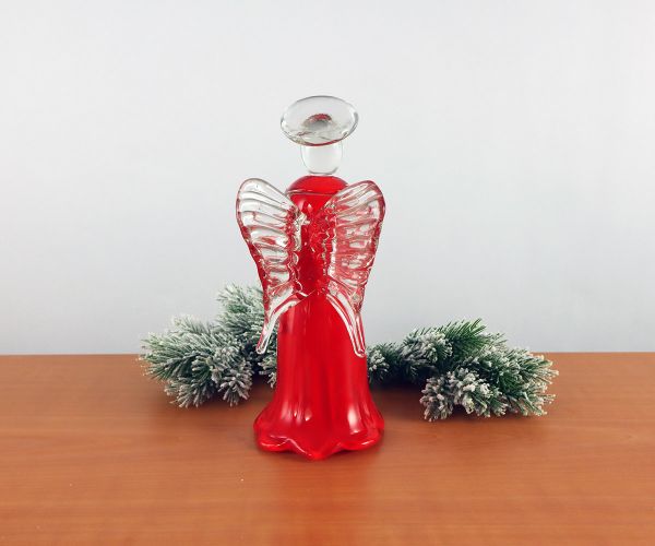 Glasfigur roter Engel