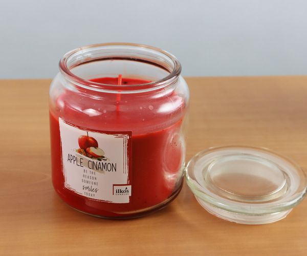 Große Duftkerze im Glas "Apple Cinamon"