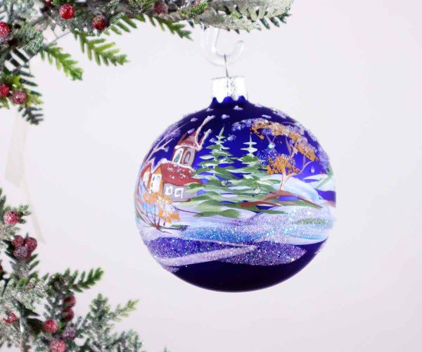 Handbemalte Weihnachtskugel mit Reh