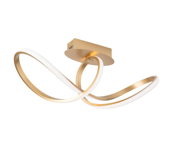 LED Deckenleuchte Wave matt gold