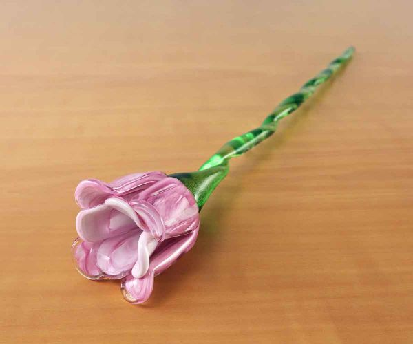 Glasblume rosa Blüte