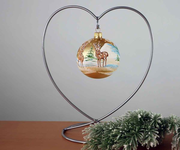 Handbemalte Weihnachtskugel mit Reh