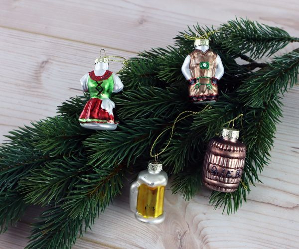Weihnachtskugel 4er Set "Bayern"
