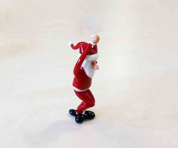 Glasfigur Yoga Weihnachtsmann