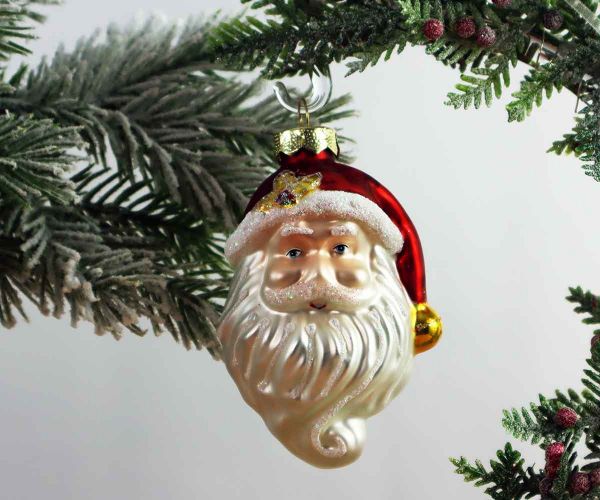 Weihnachtskugel Gesicht Weihnachtsmann