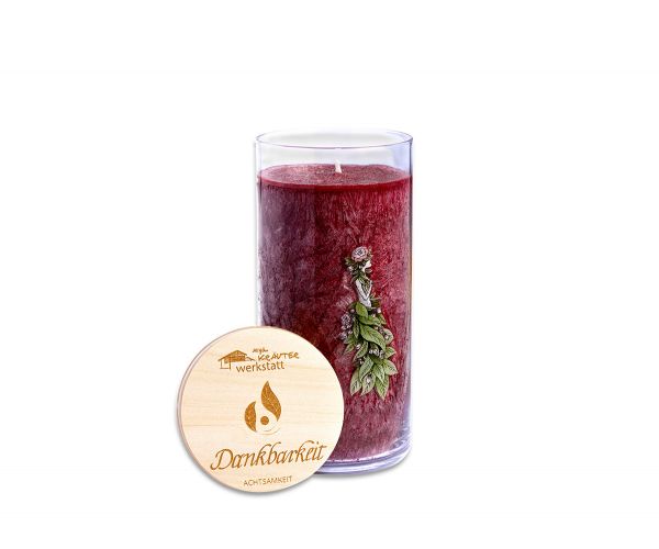 Dankbarkeit - Allgäuer Kräuterkerze im Glas