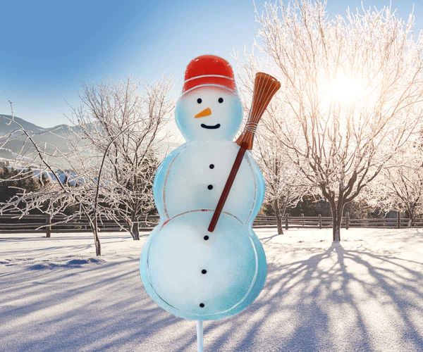 Schneemann aus Kristallglas