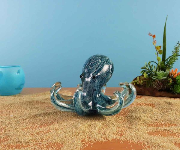 Glastier Oktopus Blau