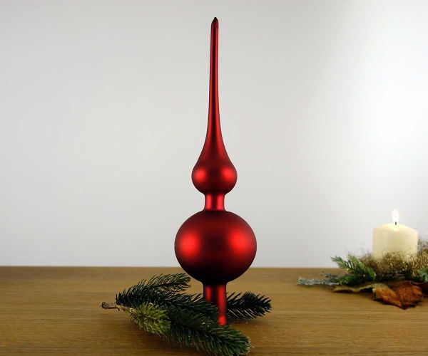 Christbaumspitze 28 cm Ochsenblut matt