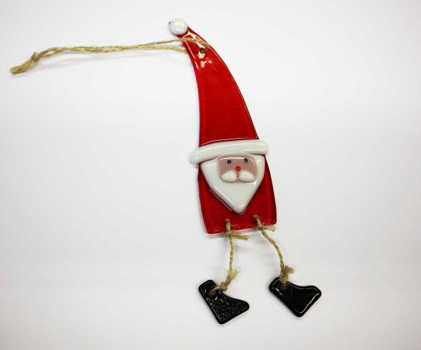 Mini-Weihnachtsmann aus Glas zum Aufhängen