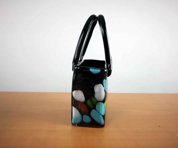 Handtasche aus Glas in schwarz bunt
