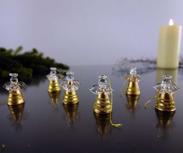 Engel 6er-Set 4,5cm gold