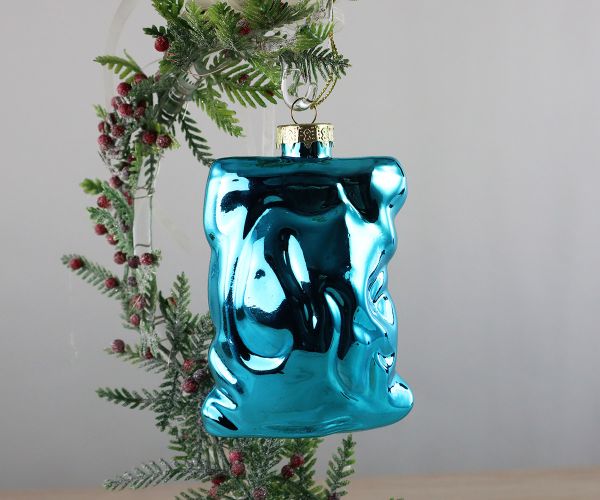Weihnachtskugel Chipstüte blau