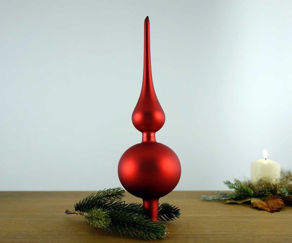 Christbaumspitze 28 cm Rot matt