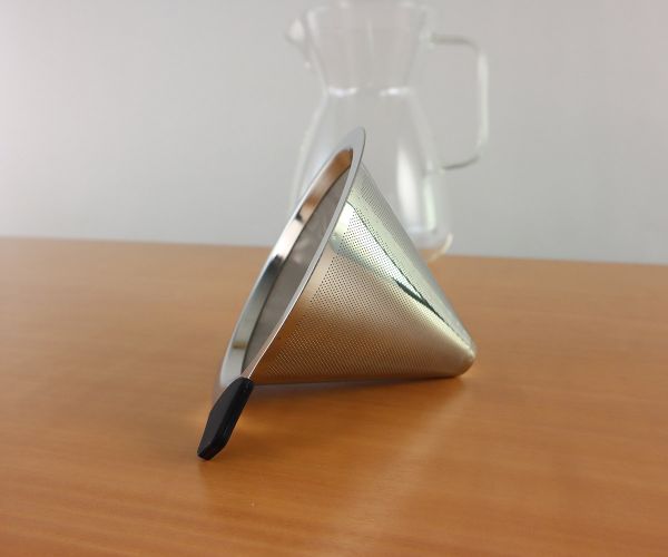 Kaffeebereiter 1 Liter aus Borosilikatglas mit Edelstahlfilter
