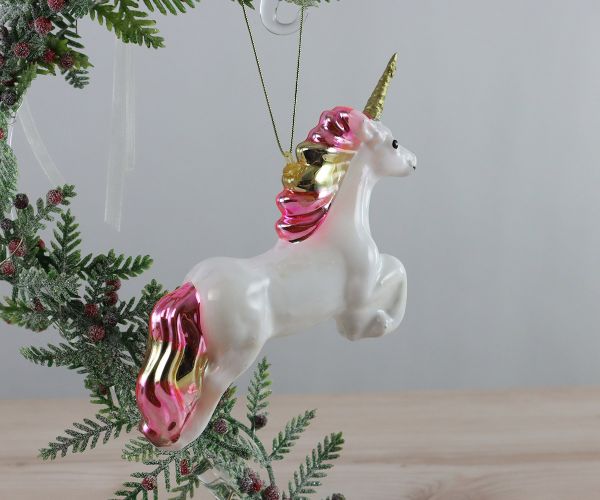 Weihnachtskugel Einhorn