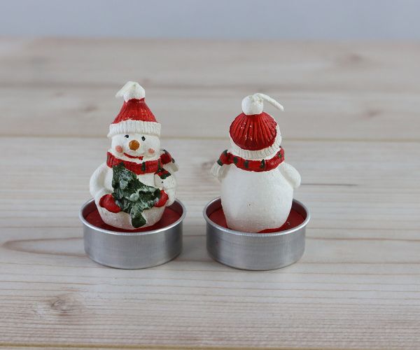 6 Teelichter Schneemann