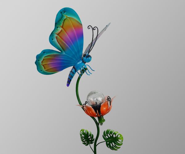 Gartenstab mit Solar "Schmetterling"