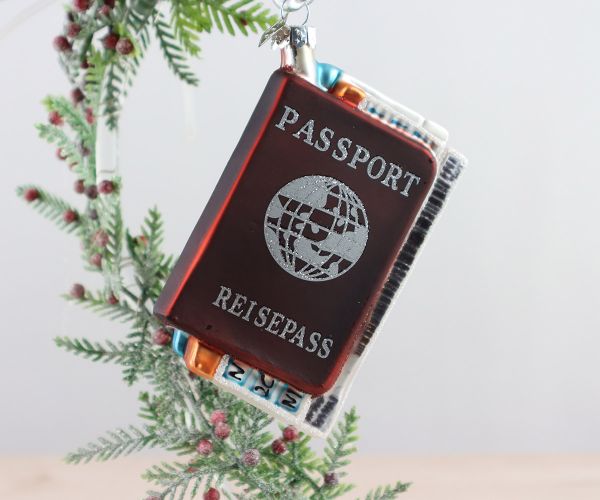 Weihnachtskugel Reisepass