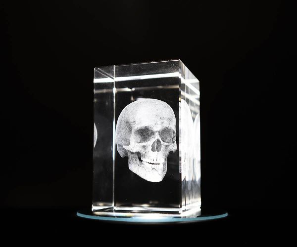 3D-Laserwürfel Totenkopf